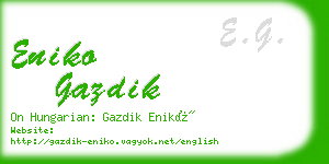 eniko gazdik business card